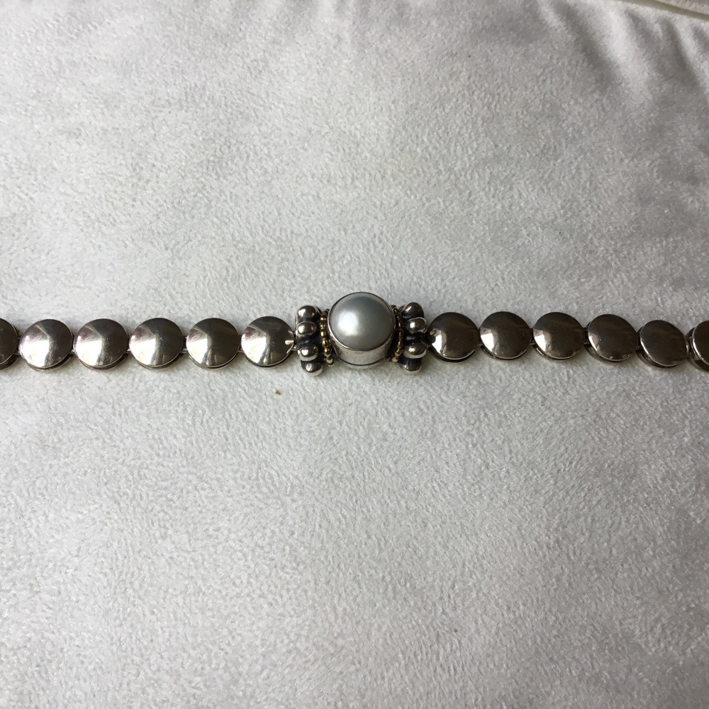 Lagos Silver Mabe Pearl Bracelet
